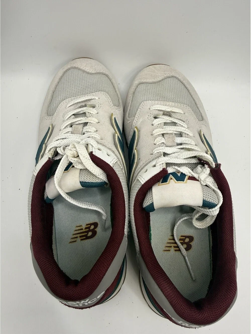 New Balance 574 Sneakers Men’s Size 7 Green Yellow Burgundy Grey